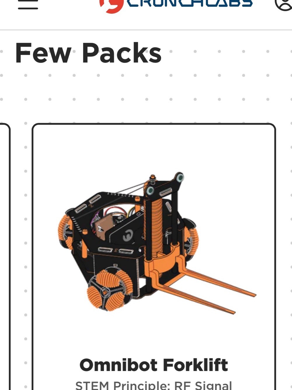 Crunch Labs Hack Pack Omnibot Forklift Kids STEM Toy - Black & Orange